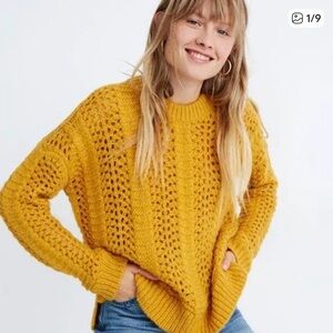 Madewell Windermere Pointelle Alpaca Sweater XS